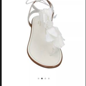 Aquazzura Flora white sandals EUR 36.5. Condition is Pre-owned. Great condition.